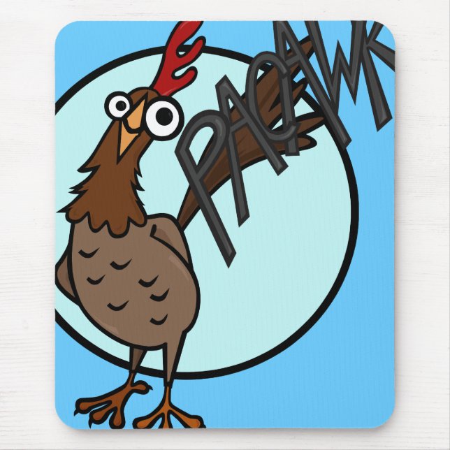 FUNNY CARTOON CHICKEN MOUSE PAD (Front)