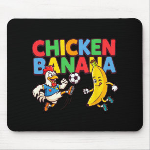 Funny Cartoon Chicken Nana Soccer Player Ll Graphi Mouse Pad