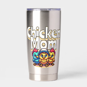 Funny Cartoon Chicks Chicken Mum Personalised Insulated Tumbler