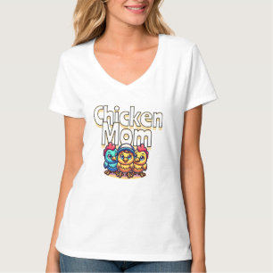 Funny Cartoon Chicks   Chicken Mum Personalised T-Shirt