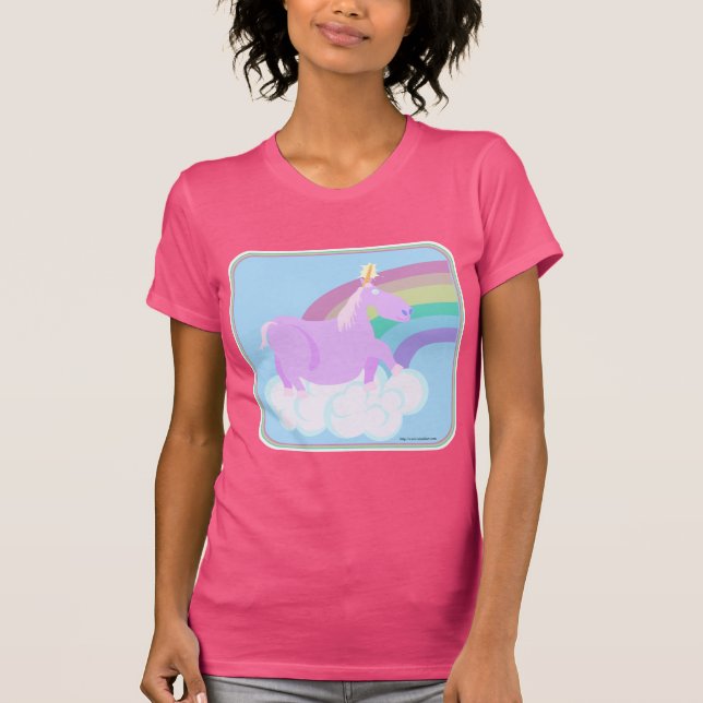 Funny Cartoon Chubby Unicorn T-Shirt (Front)