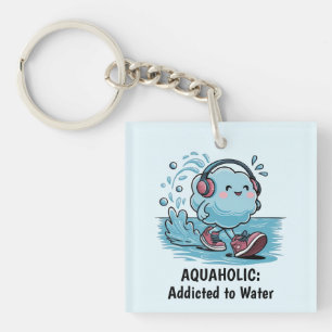 Funny Cartoon Cloud  Key Ring