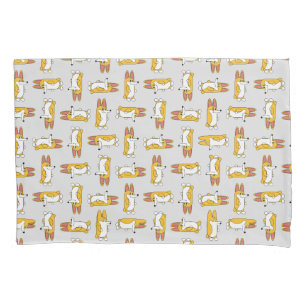 Funny Cartoon Corgi Pattern Pillowcase