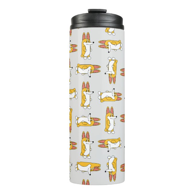 Funny Cartoon Corgi Pattern Thermal Tumbler (Front)