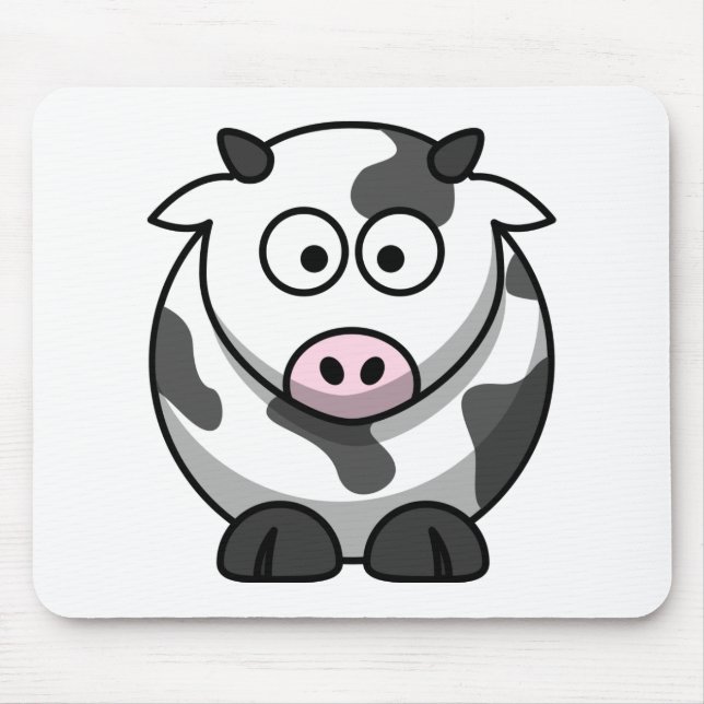 Funny Cartoon Cow Cute  Animal Mouse Pad (Front)