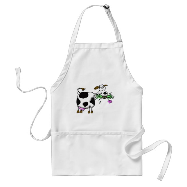 Funny cartoon cow gifts and accessories mad cow standard apron (Front)