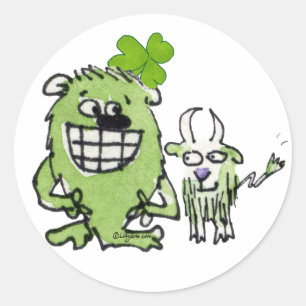 Funny Cartoon Creatures Stickers