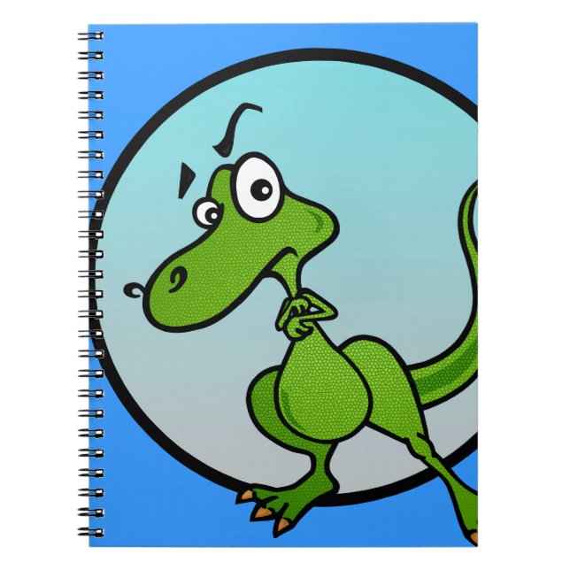 FUNNY CARTOON DINOSAUR SPIRAL NOTEBOOK (Front)