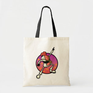 FUNNY CARTOON DISCO SUSHI BUDGET TOTE BAG