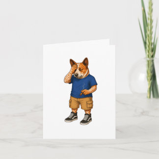 Funny Cartoon Dog Art Card