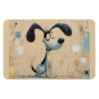Funny Cartoon Dog – Whimsical Cute Dog Art Magnet