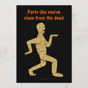 Funny Cartoon Egyptian Mummy Pyramids Custom Invitation