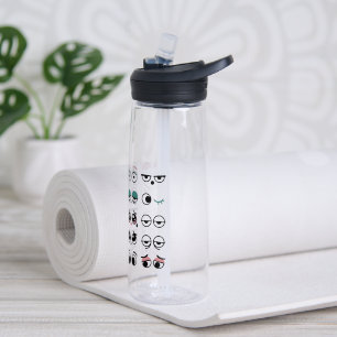 Funny Cartoon Eyes Water Bottle