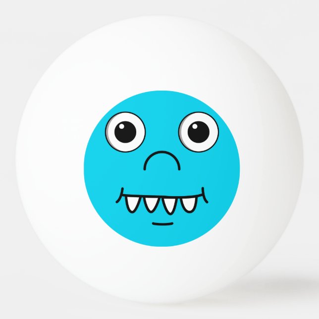 Funny Cartoon face Ping Pong Ball (Front)