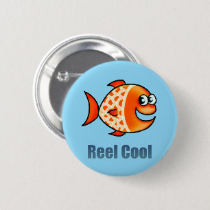 Funny Cartoon Fish Ocean Pun 6 Cm Round Badge