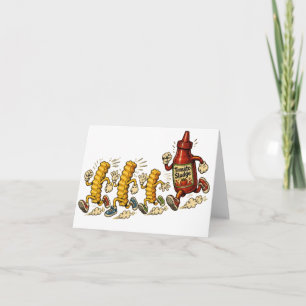 Funny Cartoon Food Art Card