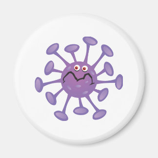 Funny Cartoon Germ Bacteria Magnet