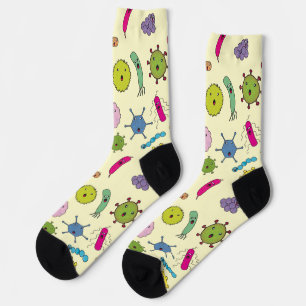 Funny Cartoon Germ Socks