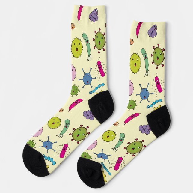 Funny Cartoon Germ Socks (Left)