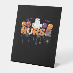 funny cartoon ghost nurse - Hot Nurse Halloween Ou Pedestal Sign