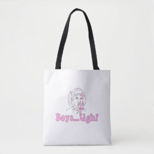 Funny cartoon girl meme - "boys...Ugh!" Tote Bag