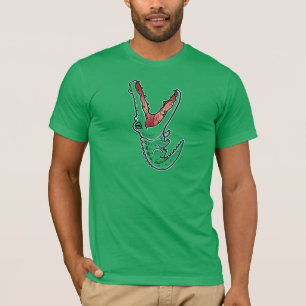 Funny Cartoon Green Crocodile on Unisex t-shirt, A T-Shirt