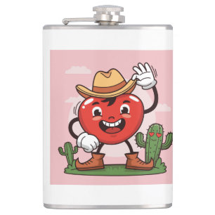 Funny cartoon hip flask