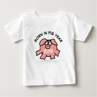 Funny Cartoon Illustration Pink Pig  2019 Baby Tee