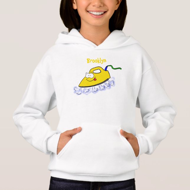 Funny cartoon iron laundry illustration (Front)