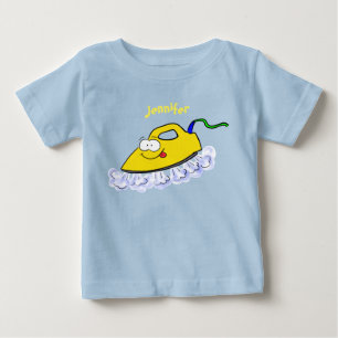 Funny cartoon iron laundry illustration baby T-Shirt