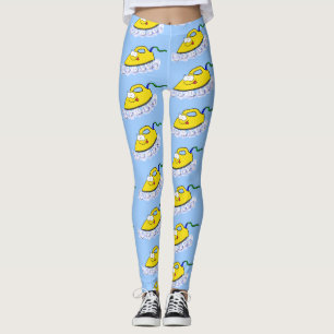 Funny cartoon iron laundry illustration leggings