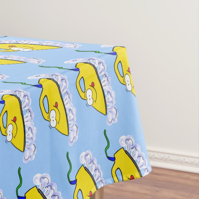 Funny cartoon iron laundry illustration tablecloth (In Situ)