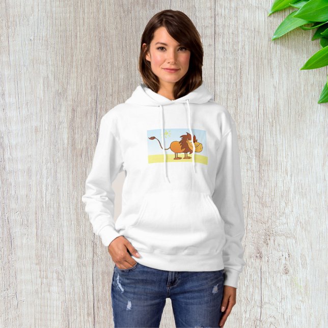 Funny Cartoon Lion in the Sun Safari Animal Hoodie (Creator Uploaded)