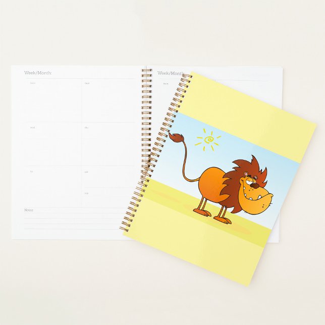 Funny Cartoon Lion in the Sun Safari Animal Planner (Creator Uploaded)