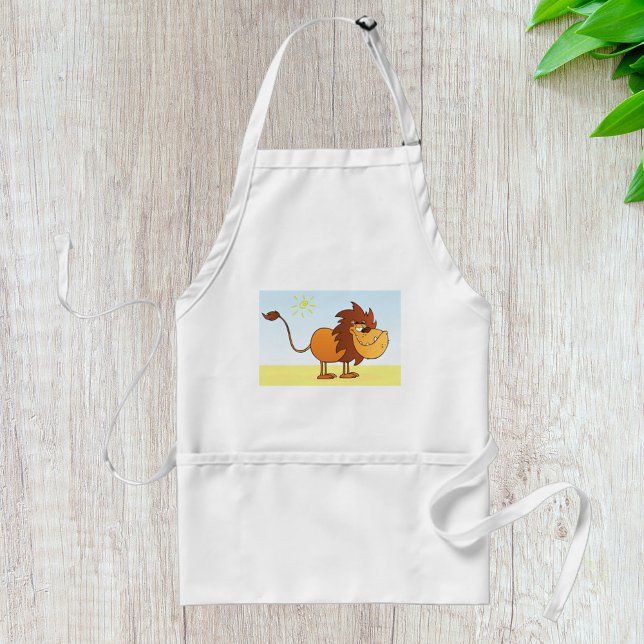 Funny Cartoon Lion in the Sun Safari Animal Standard Apron (Creator Uploaded)
