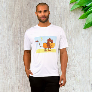 Funny Cartoon Lion in the Sun Safari Animal T-Shirt