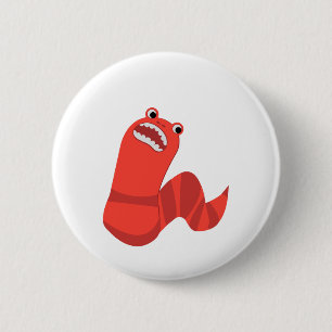 Funny Cartoon Mongolian Death Worm 6 Cm Round Badge