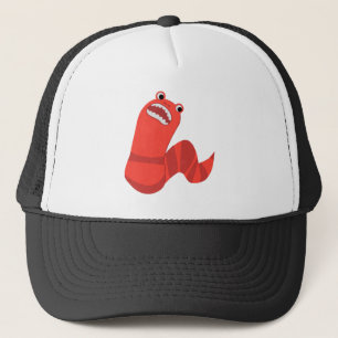 Funny Cartoon Mongolian Death Worm Trucker Hat