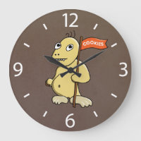 Funny Cartoon Monster With Cookie