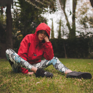 Funny Cartoon Monsters  Capri Leggings