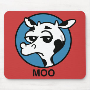 FUNNY CARTOON MOO COW MOUSE PAD