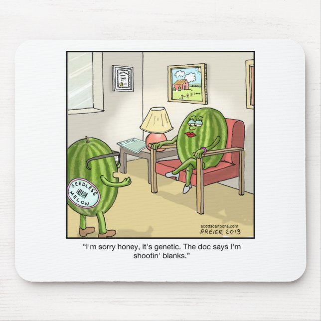 Funny Cartoon Mouse Pad- Seedless Mouse Pad (Front)