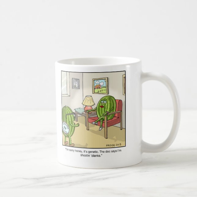 Funny Cartoon Mug- Seedless Coffee Mug (Right)