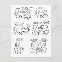 Funny Cartoon of Women in a Coffee Shop
