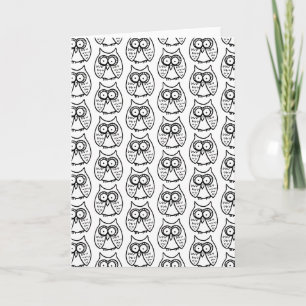 Funny Cartoon Owls Cartoon Card
