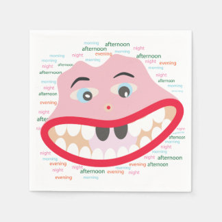 Funny cartoon paper napkin