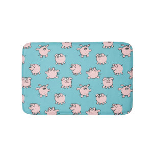 Funny Cartoon Pattern Pig Year Choose Colour Bath Mat