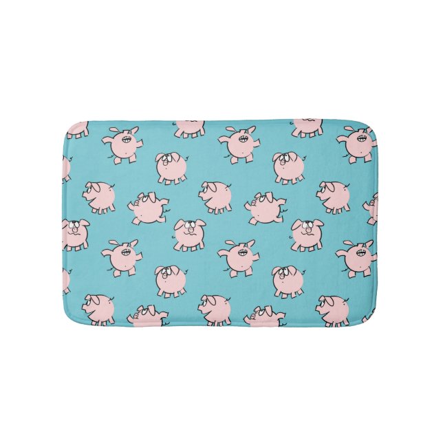Funny Cartoon Pattern Pig Year Choose Colour Bath Mat (Front)