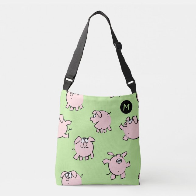 Funny Cartoon Pattern Pig Year Choose Colour M Bag (Front)