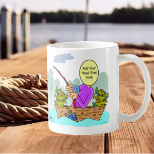 Funny Cartoon Photo Fisherman Coffee Mug